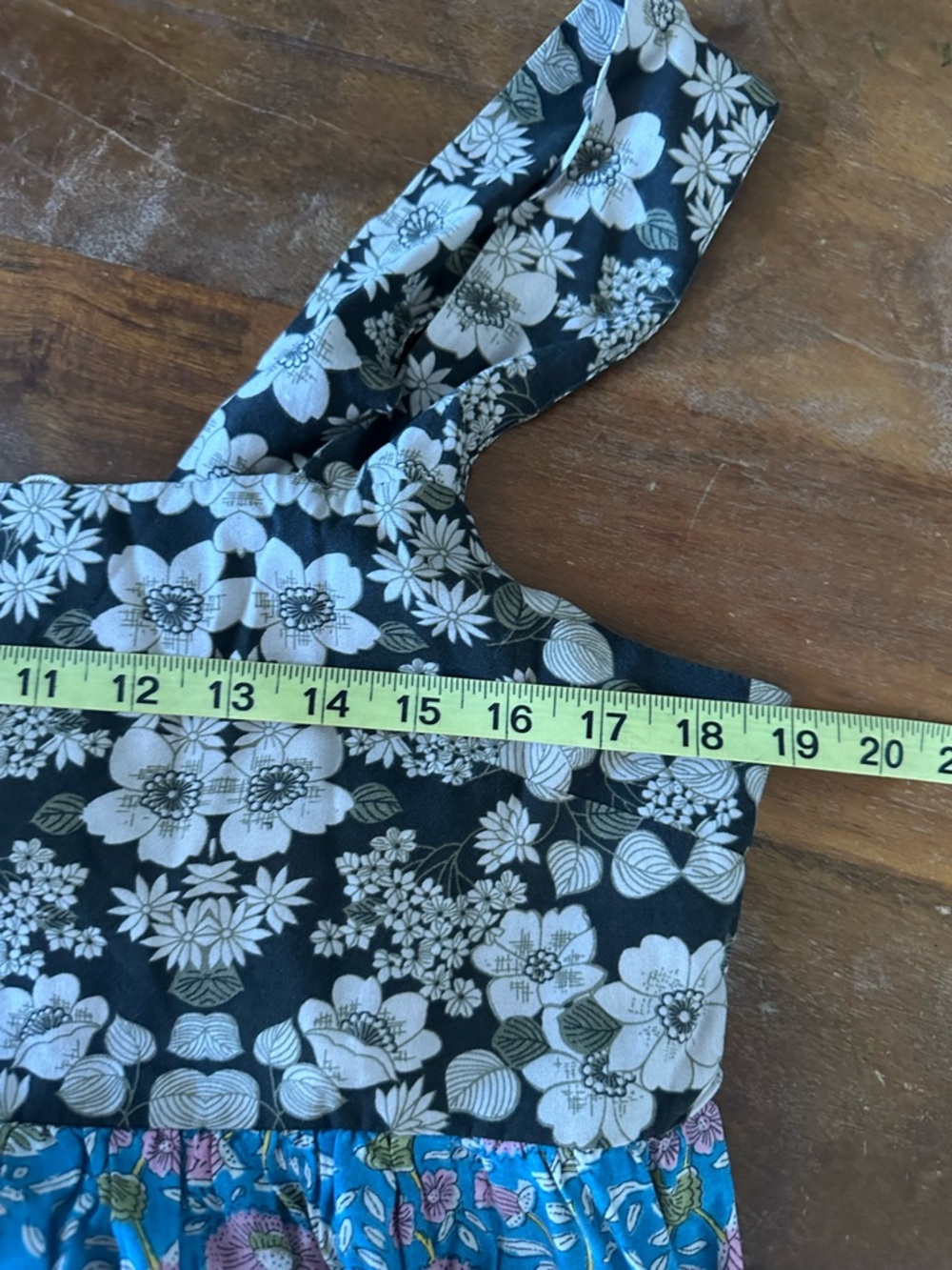 Natural Life Floral Two-Tone Maxi Dress — Black & Teal Floral size XL NWT - Picture 5 of 7